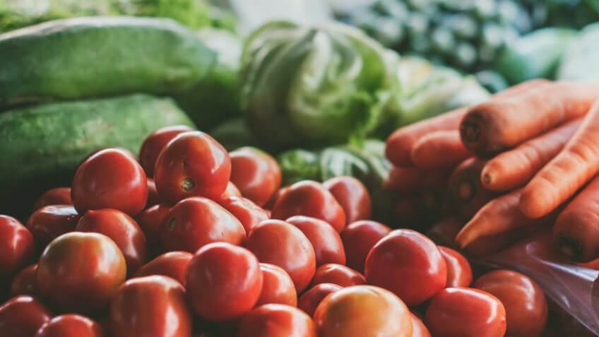 fresh vegetable produce.