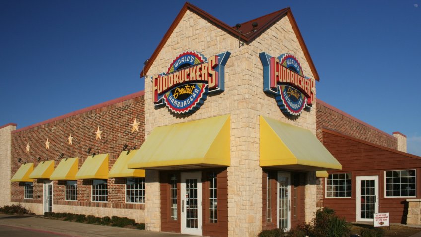 Grapevine, TX - January 5, 2012: Fuddruckers Hamburgers chain restaurant located in Grapevine, TX.