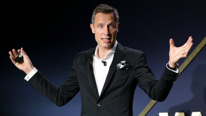 Mandatory Credit: Photo by Patrick MacLeod/WWD/Shutterstock (9948011w)Geoffroy van RaemdonckWWD Apparel and Retail CEO Summit, New York, USA - 30 Oct 2018.
