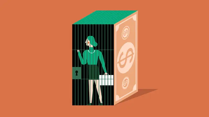 The businesswoman was trapped in a money jail.