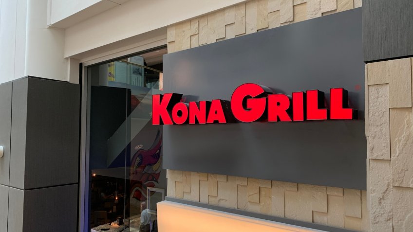 Phoenix, Arizona, June 2, 2019: Kona Grill Sign Outside if Scott’s Fashion Square.