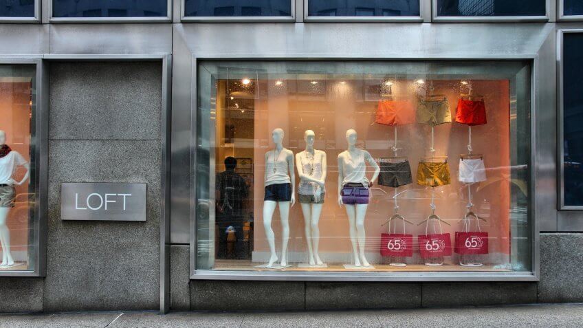 NEW YORK, USA - JULY 1, 2013: Loft fashion store in Manhattan, New York.
