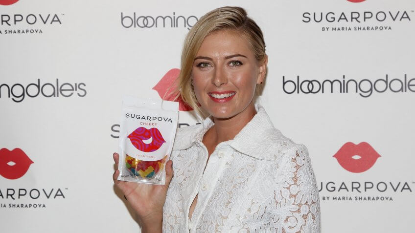 Professional tennis player Maria Sharapova celebrates new "Sugarpova" pop-up shop in Bloomingdale's, in New YorkMaria Sharapova Celebrates New "Sugarpova" Pop Up Shop, New York, USA.