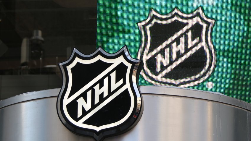 NEW YORK - MARCH 16, 2017: The NHL shop windows decoration in Manhattan.