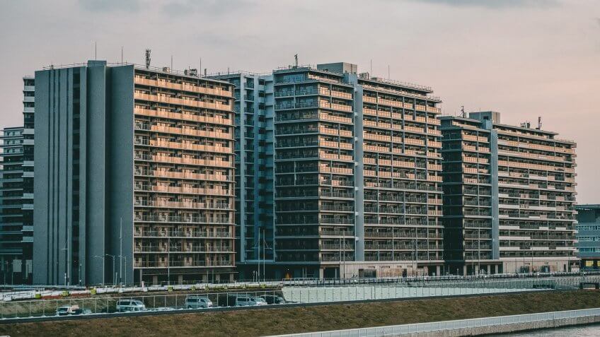 Mandatory Credit: Photo by Viola Kam/SOPA Images/Shutterstock (10605567f)General view of the Olympic Village which is purposely built to accommodate the athletes participating in the 2020 Tokyo Olympic.