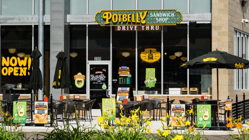 Rochester Hills, Michigan, USA - July 8, 2016: A Potbelly Sandwich Shop.