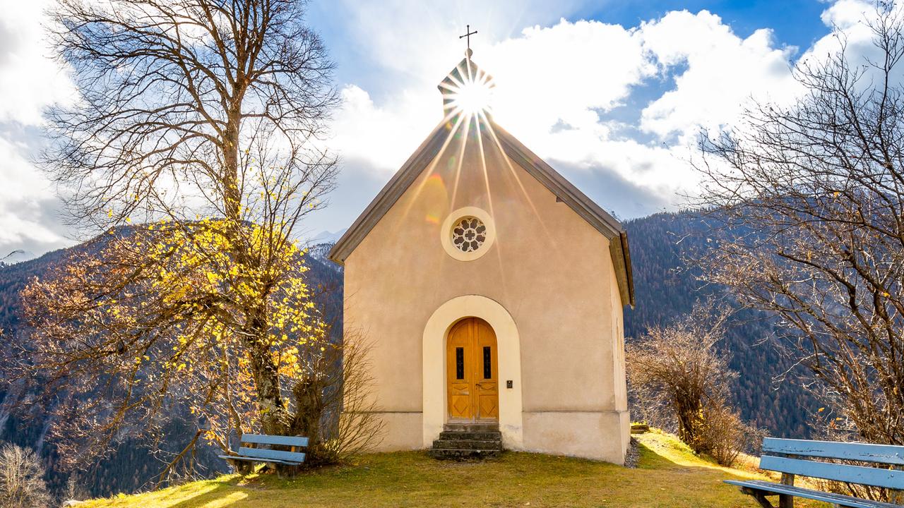 Church in Alvaneu, Albula/Alvra, Switzerland