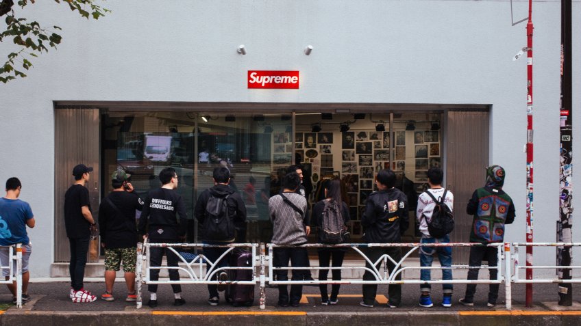 Supreme clothing hype store.