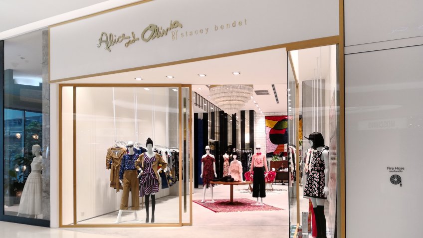 BANGKOK, THAILAND - 14 FEB 2018: Alice & Olivia fashion boutique at shopping mall.