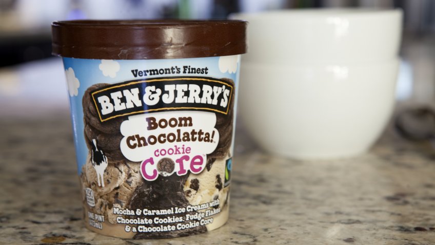 PHOENIX, ARIZONA, SEPT 15, 2017: Ben and Jerry's Ice Cream on Kitchen Counter.