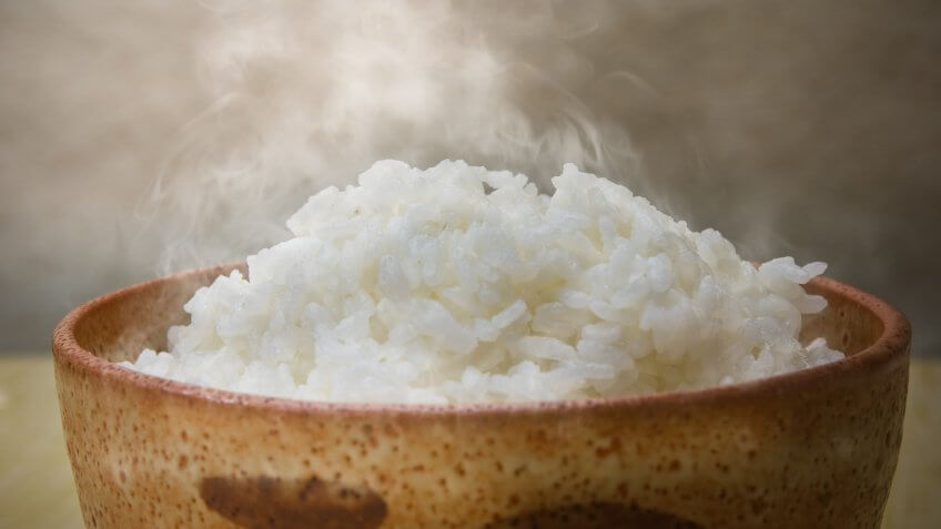 Rice is a staple food in Japan, and in most cases it is often eaten with a combination of rice, side dishes and miso soup.