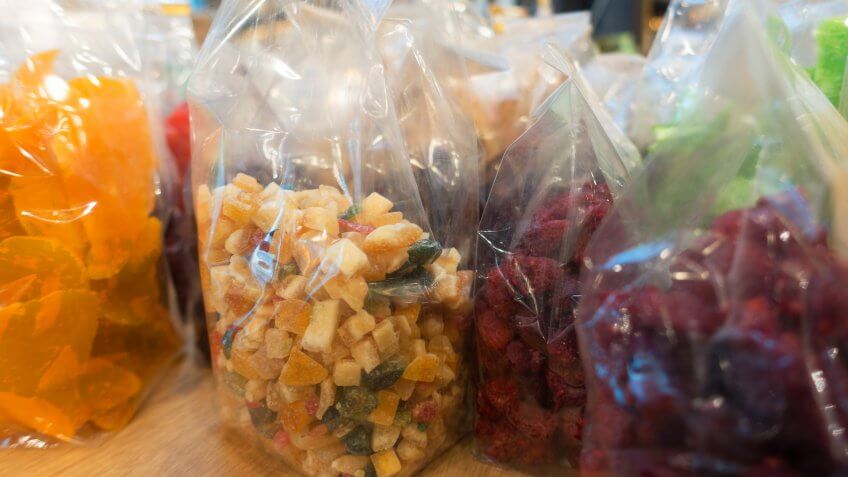 Bag of dried Fruits.