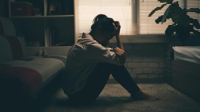 Business woman is depressed.