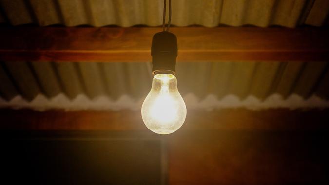 An old incandescent bulb. An old incandescent bulb.