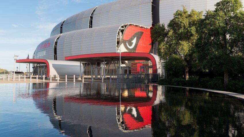 Glendale, AZ, USA - November 03, 2018: State Farm Stadium, is a multi-purpose football stadium located in Glendale.
