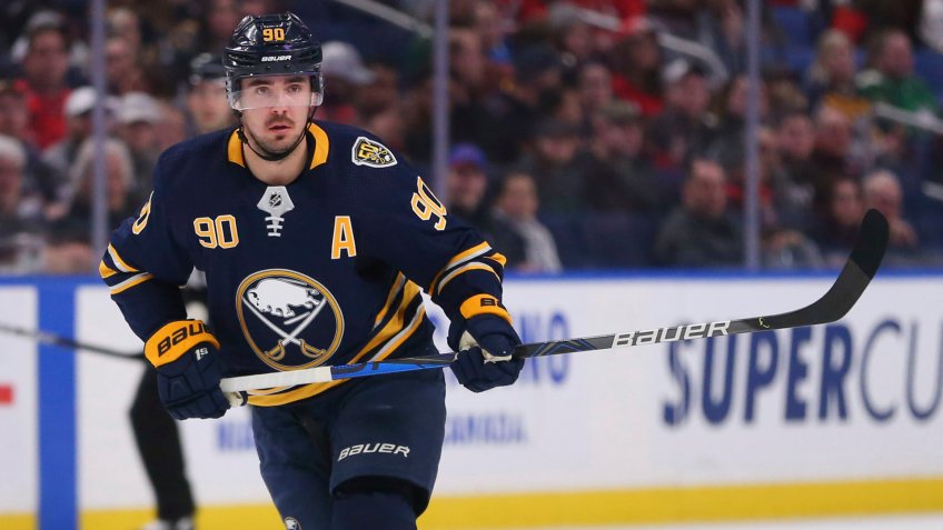 Mandatory Credit: Photo by Jeffrey T Barnes/AP/Shutterstock (10578353x)Buffalo Sabres forward Marcus Johansson (90) skates during the first period of an NHL hockey game against the Washington Capitals, in Buffalo, N.