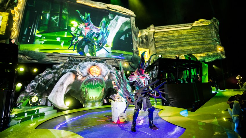 MOSCOW, RUSSIA - MAY 2016: Dota 2 cybersport event.