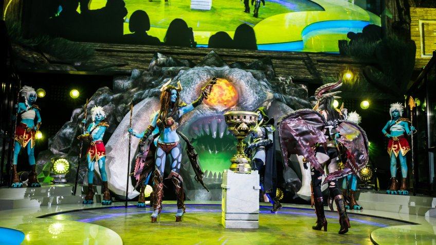 MOSCOW, RUSSIA - MAY 2016: Dota 2 esports event.