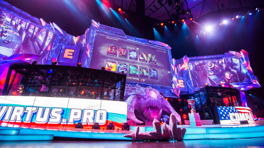 MOSCOW, RUSSIA - MAY 2016: Dota 2 esports event.