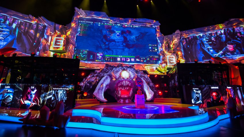 MOSCOW, RUSSIA - MAY 2016: Dota 2 esports event.