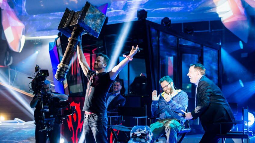 MOSCOW, RUSSIA - MAY 2016: Dota 2 esports event.