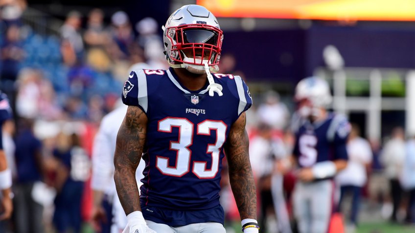 Mandatory Credit: Photo by Eric Canha/CSM/Shutterstock (9786748ba)New England Patriots running back Jeremy Hill (33) warms up prior to the NFL pre-season football game between the Washington Redskins and the New England Patriots at Gillette Stadium, in Foxborough, Massachusetts.