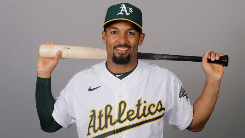 Mandatory Credit: Photo by Darron Cummings/AP/Shutterstock (10568005y)This is a 2020 photo of Marcus Semien of the Oakland Athletics baseball team.