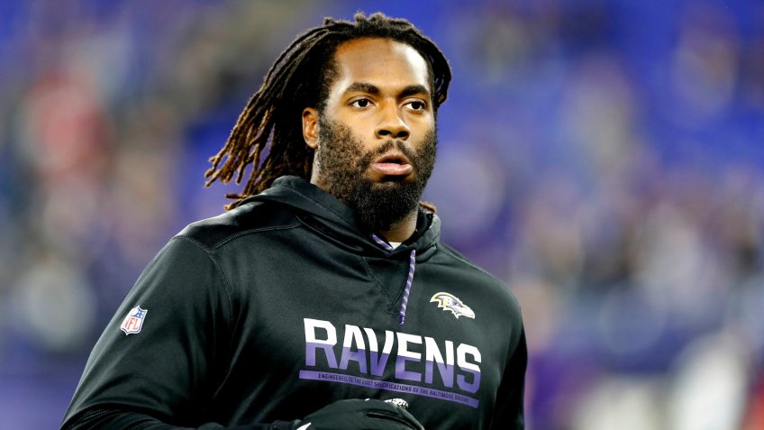 Mandatory Credit: Photo by Julio Cortez/AP/Shutterstock (10525044n)Baltimore Ravens outside linebacker Matt Judon works out prior to an NFL divisional playoff football game against the Tennessee Titans, in Baltimore.