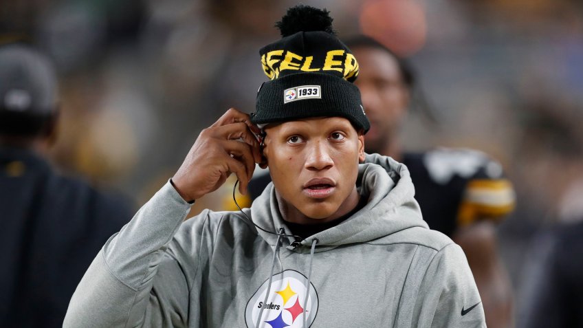 Mandatory Credit: Photo by Keith Srakocic/AP/Shutterstock (10471107fe)Pittsburgh Steelers linebacker Ryan Shazier (50) stands on the sidelines during the second half of an NFL football game against the Los Angeles Rams in PittsburghRams Steelers Football, Pittsburgh, USA - 10 Nov 2019.