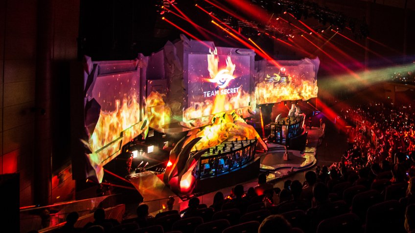 MOSCOW, RUSSIA - MAY 2016: Dota 2 esports event.