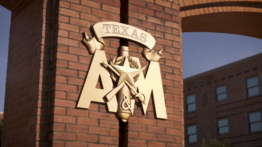 College Station, Texas - June 12 2019: Texas A&M golden seel.