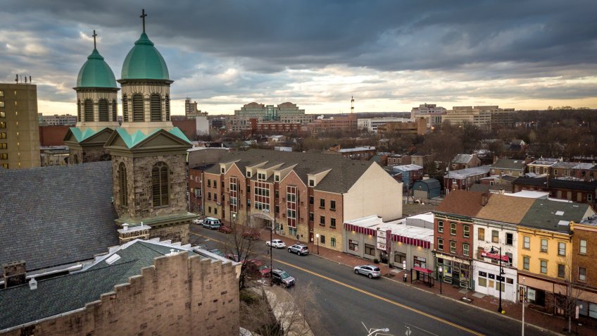 Aerial of Trenton New Jersey.