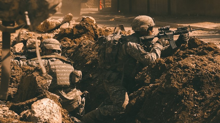 US Army soldiers in Baghdad Iraq War 2007