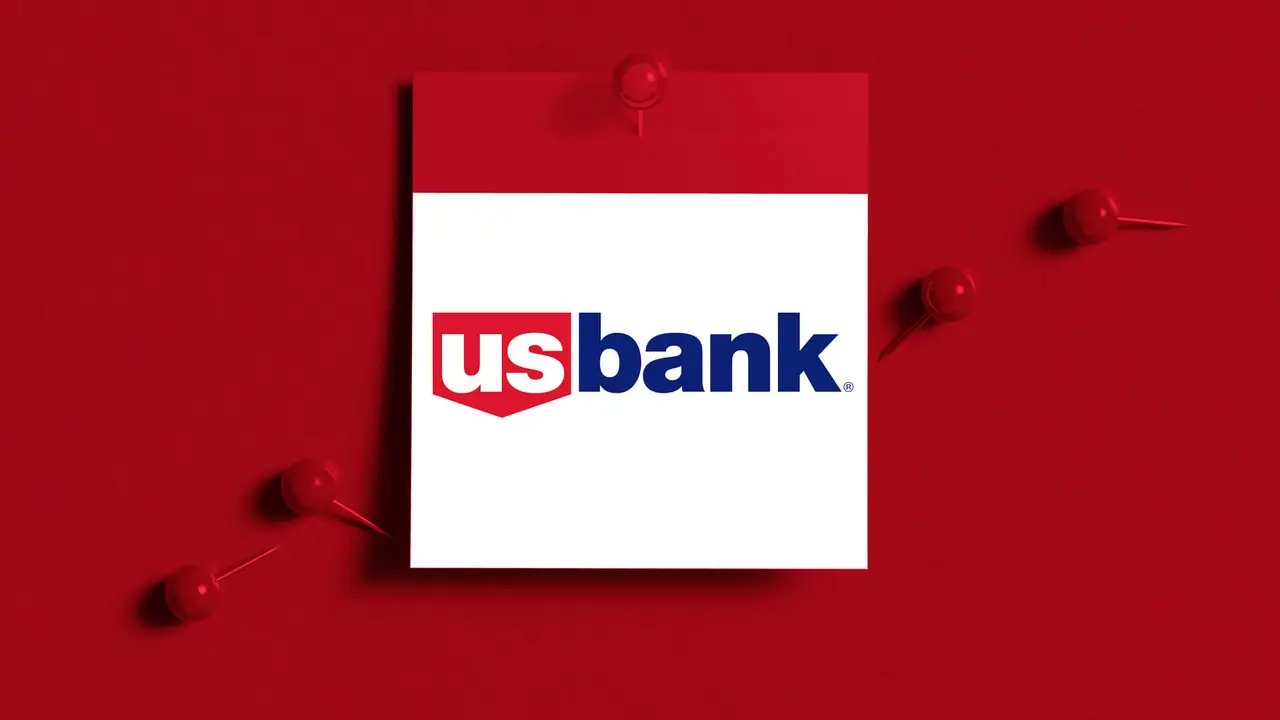 U.S. Bank logo shown in red and blue, commonly used to represent U.S. Bank accounts and monthly banking fees