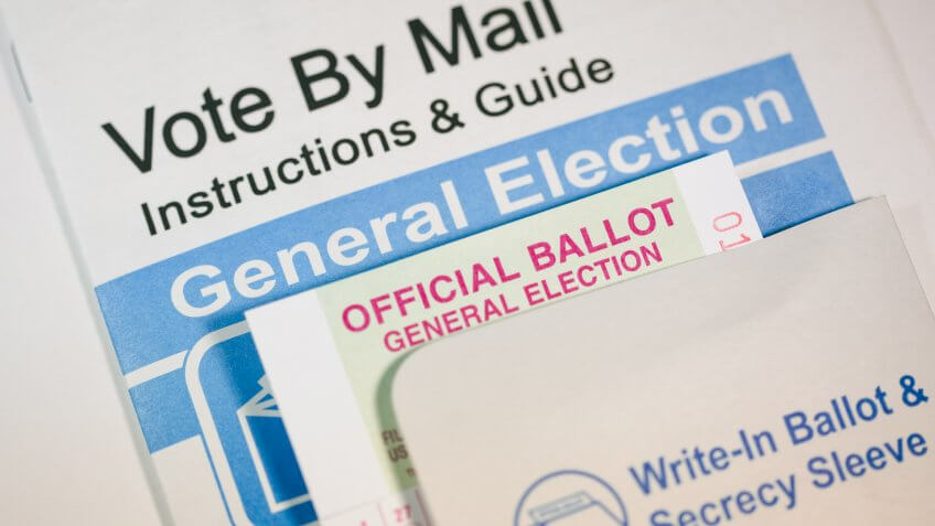 Ballot for an election.