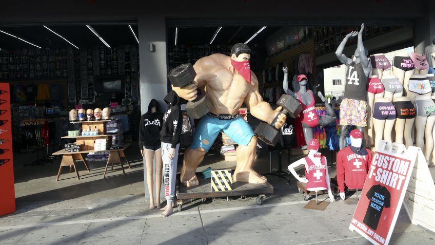 Mandatory Credit: Photo by David Buchan/Shutterstock (10649950ai)Beachfront shops re-open along the Venice Broad walk.
