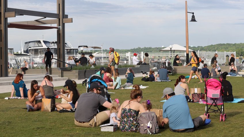 Mandatory Credit: Photo by MediaPunch/Shutterstock (10650809i)People ignore stay at home and social distancingCoronavirus outbreak, Alexandria, Virginia, USA - 17 May 2020.