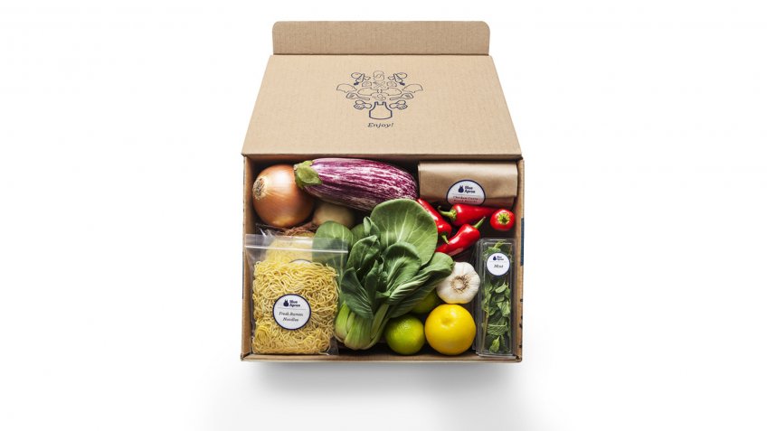 delivery box - Blue Apron.