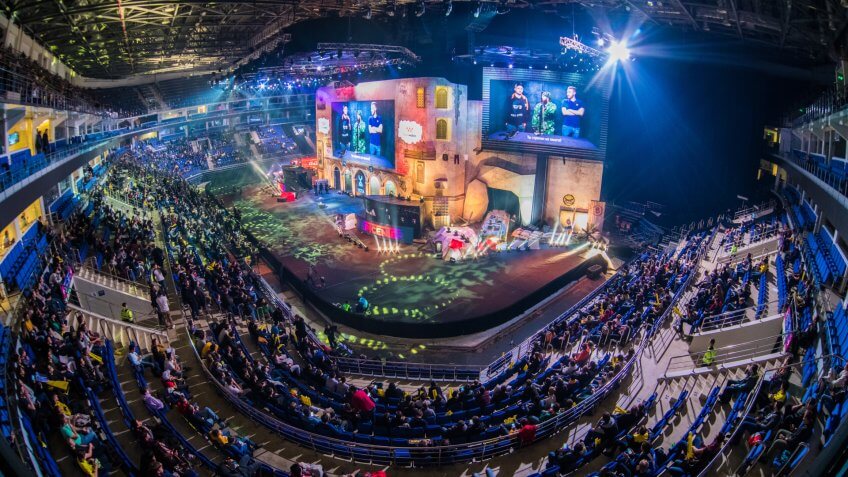 MOSCOW, RUSSIA - OCTOBER 2018: Counter Strike: Global Offensive esports event.