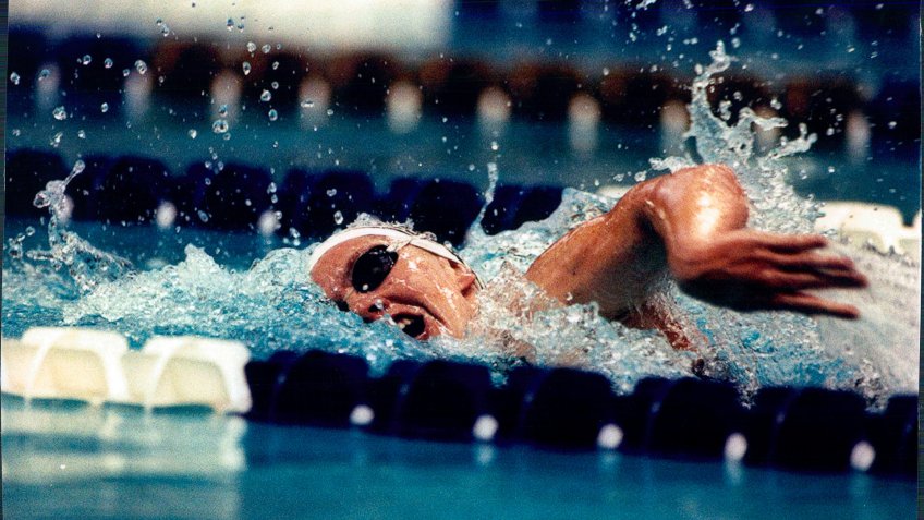 Swimmer Michelle Smith During Her Gold Medal Winning Race at the Olympic Games Atlanta 1996.