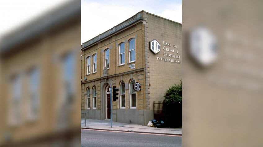 Mandatory Credit: Photo by Richard Gardner/Shutterstock (189296a)BCCI BANK , COMMERCIAL ROAD , LONDON , BRITAIN - 1991.