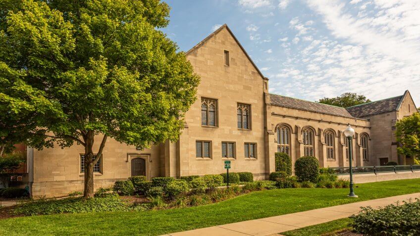 Chicago, USA - September 18, 2019: View of DePaul University - Cortelyou Commons in Chicago.