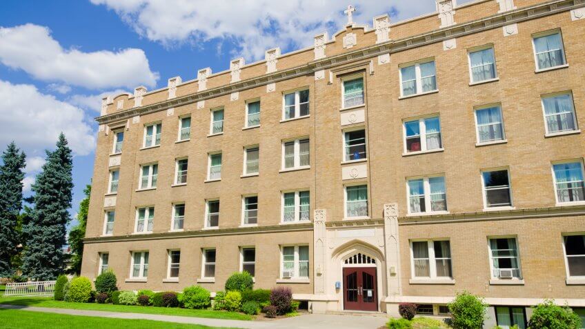 Collegiate building on the Gonzaga University campus in Spokane, WA.