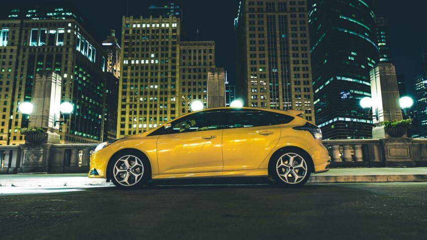 Downtown Parked Car at Night.