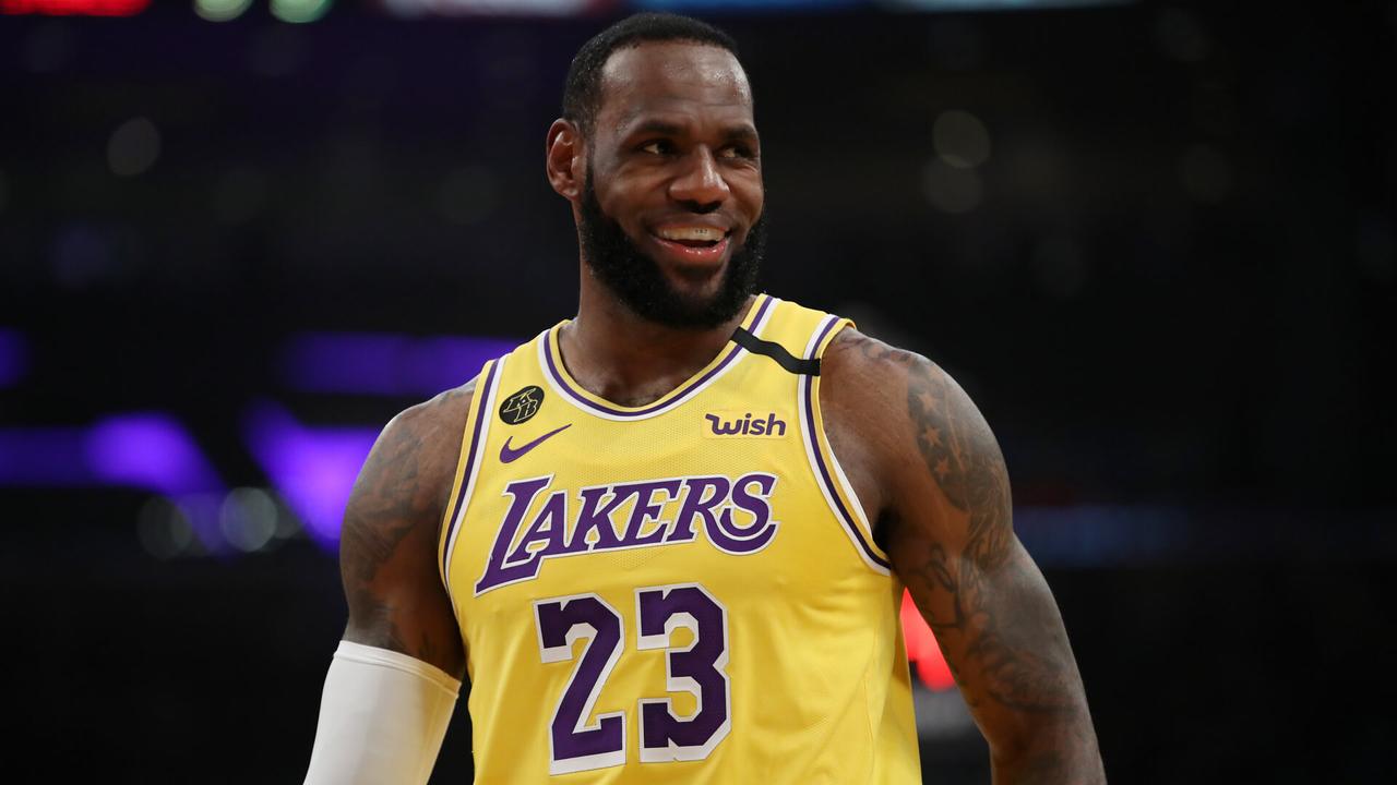 LOS ANGELES, CALIFORNIA - MARCH 03: LeBron James #23 of the Los Angeles Lakers stands on the court in a game against the Philadelphia 76ers during the first half at Staples Center on March 03, 2020 in Los Angeles, California.
