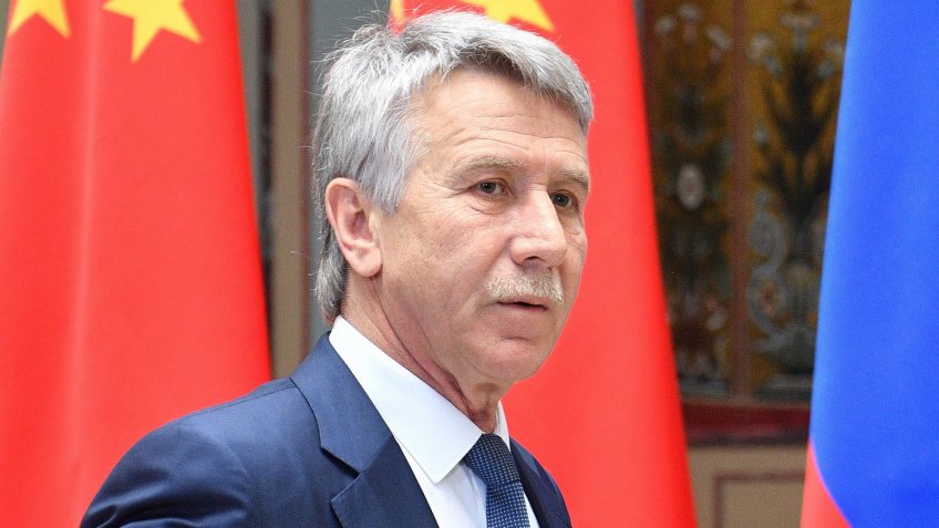 Editorial use onlyMandatory Credit: Photo by Kommersant Photo Agency/Shutterstock (10310042f)Chairman of the Board of 'NOVATEK' Leonid Mikhelson before the meetingChinese President Xi Jinping visit to Moscow, Russia - 06 Jun 2019.