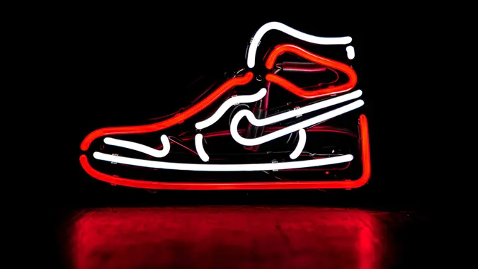 Nike Air Jordans neon retro sign