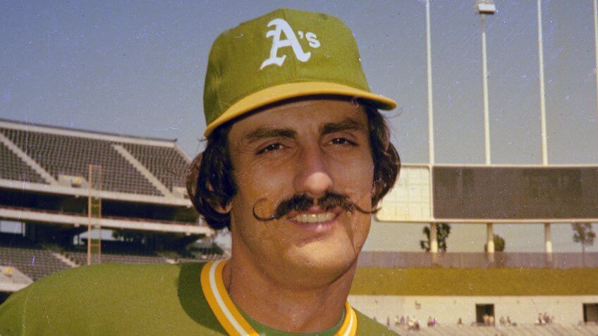 Mandatory Credit: Photo by Anonymous/AP/Shutterstock (6604931a)Rollie Fingers of the Oakland A's is seen, in 1976Oakland Fingers 1976, USA.