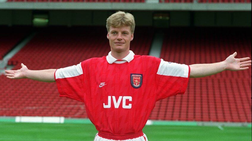 Mandatory Credit: Photo by Colorsport/Shutterstock (3087347a)HIGHBURY 4/8/94 NEW SIGNING STEFAN SCHWARZ (SWEDEN) Stefan Schwartz (Arsenal)Sport.