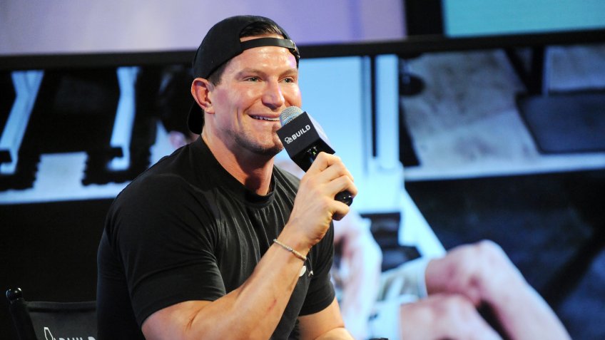 NEW YORK, NY - FEBRUARY 22: Steve Weatherford, NFL Super Bowl champ, fitness expert, and partner of Elite Lifestyle Cuisine discusses healthy living and fitness during AOL Build Speaker Series at AOL Studios In New York on February 22, 2016 in New York City.